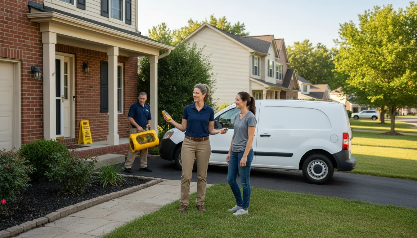 Residential water damage restoration in South Bend, NE